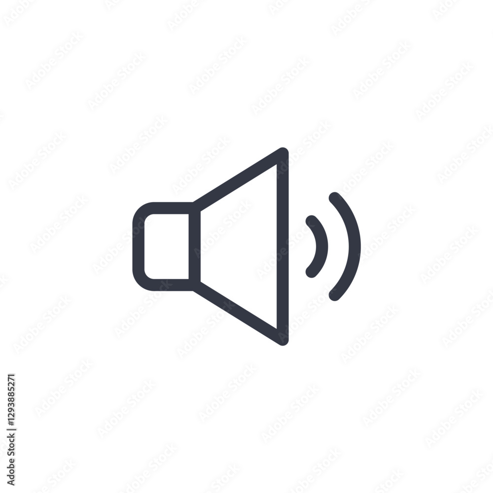 Poster speaker icon symbol vector sign isolated on white background illustration for graphic and web design