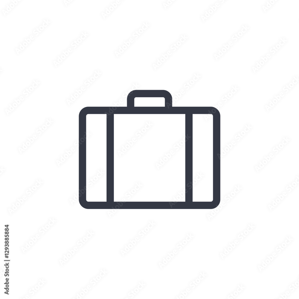 Poster suitcase icon symbol vector sign isolated on white background illustration for graphic and web desig