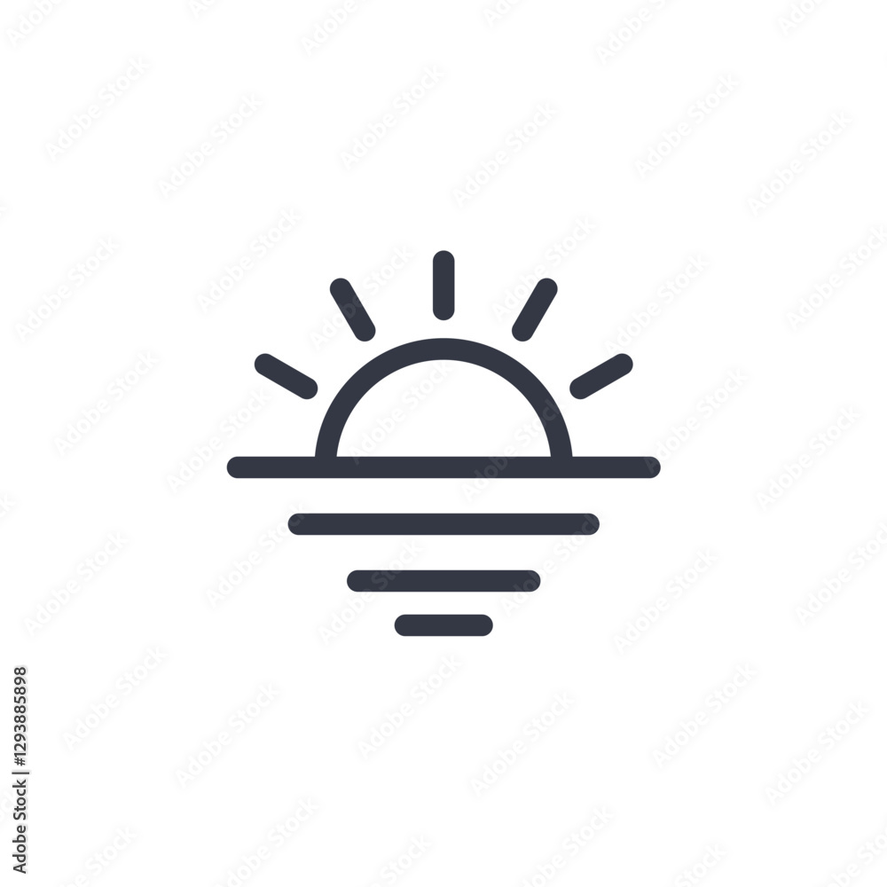 Aufkleber sun icon symbol vector sign isolated on white background illustration for graphic and web design