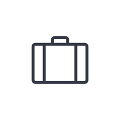 suitcase icon symbol vector sign isolated on white background illustration for graphic and web design