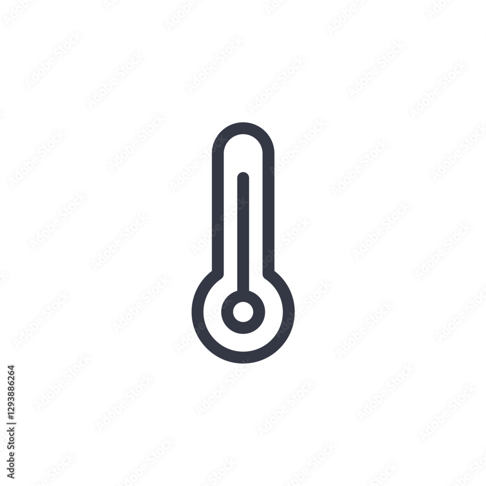 Poster thermometer icon symbol vector sign isolated on white background illustration for graphic and web de