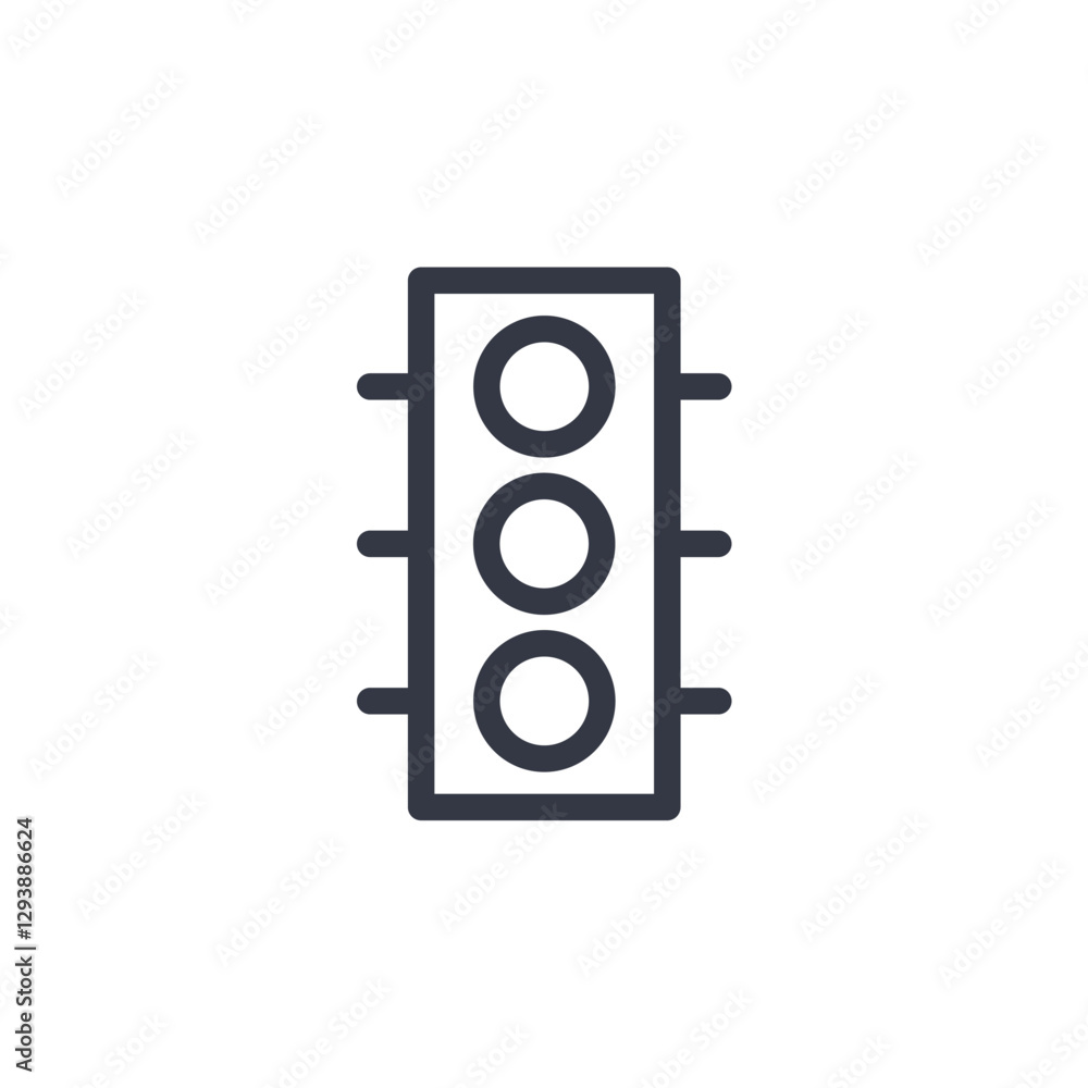 Aufkleber traffic light icon symbol vector sign isolated on white background illustration for graphic and web 