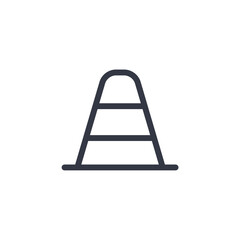traffic cone icon symbol vector sign isolated on white background illustration for graphic and web design