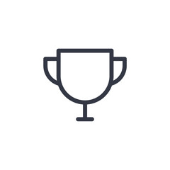 trophy icon symbol vector sign isolated on white background illustration for graphic and web design