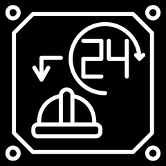 24Hour Worker Service Icon