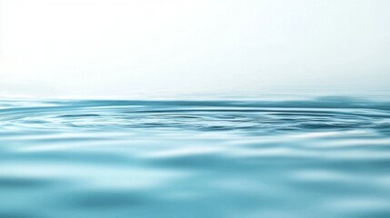 Fototapeta premium Tranquil Reflection of Soft Ripples on Clear Water Surface
