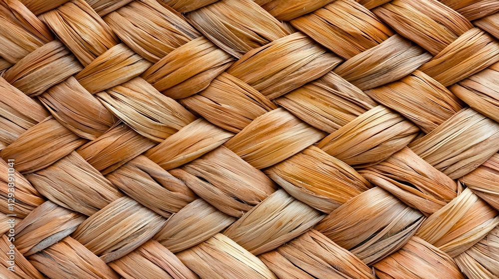 Poster natural woven texture with warm tones and intricate patterns for creative design projects