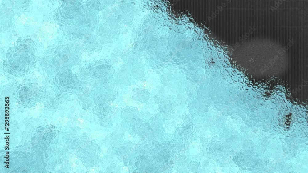 Poster light blue textured surface resembling water or ice with abstract animation pattern