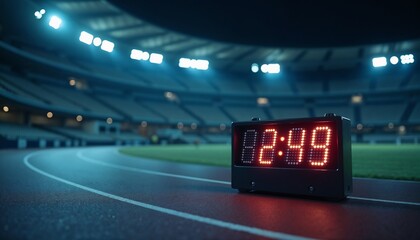 Stadium Track Clock Late Night Event