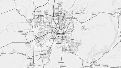 Obraz premium Minimalist Gottingen Street Map with Labels and Neighborhoods