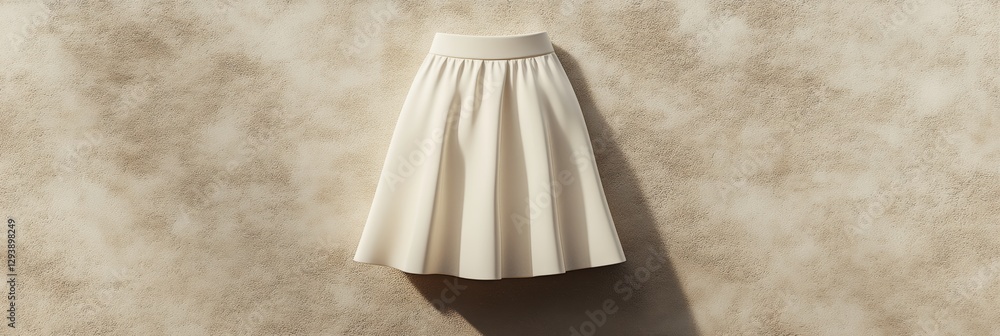 Poster elegant high-waisted skirt 3d rendering with clean lines and texture