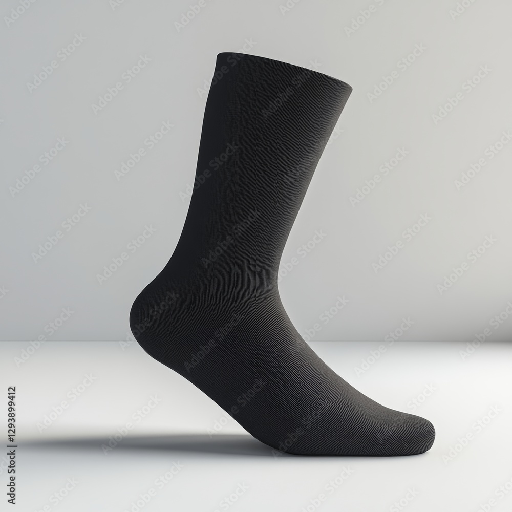 Poster seamless 3d rendering of a smooth sock in dark color palette