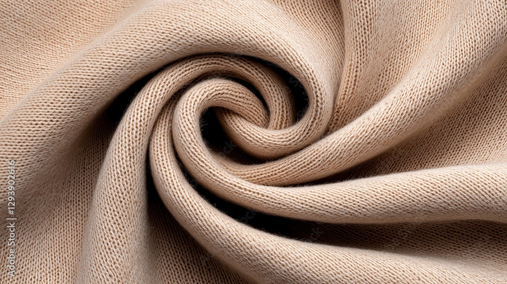 Poster Soft Beige Fabric Texture with Twisted Pattern for Fashion and Design Projects