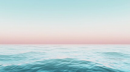 Obraz premium Tranquil Seascape with Soft Colors and Gentle Waves at Sunset