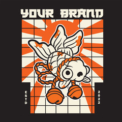 Free Vector | Flat design koi fish logo design	
