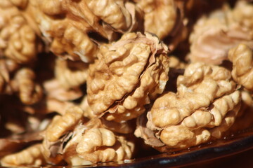 Walnut Kernels Close Up