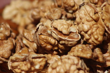 Walnut Kernels Close Up