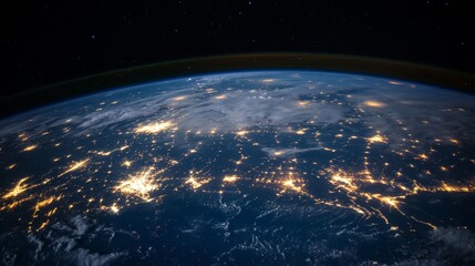 Obraz premium Exploring the concept of internet connectivity from outer space a new frontier in communication