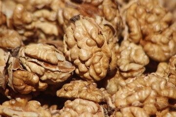 Walnut Kernels Close Up
