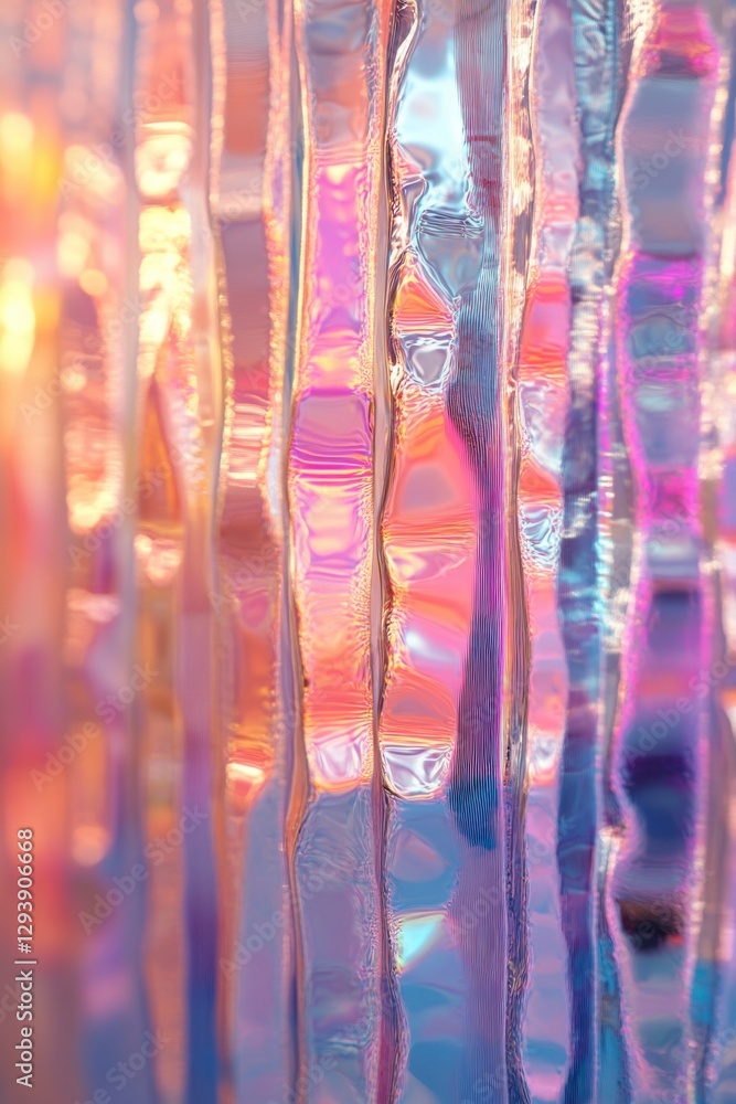 Poster abstract iridescent texture with holographic effect and vibrant colors creating a modern and futuris