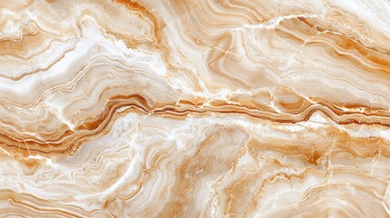 Obraz premium Abstract Agate Texture Background with Wavy Lines and Natural Stone Pattern in Brown and Beige