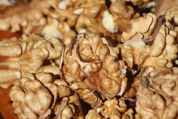 Walnut Kernels Close Up