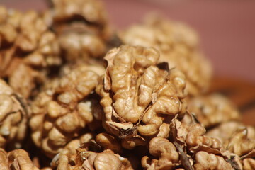 Walnut Kernels Close Up