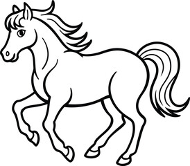 Fototapeta premium Majestic Beauty A Stunning Horse Running Free in a Meadow