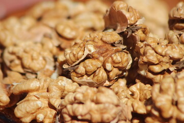 Walnut Kernels Close Up