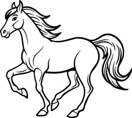 Majestic Beauty A Stunning Horse Running Free in a Meadow