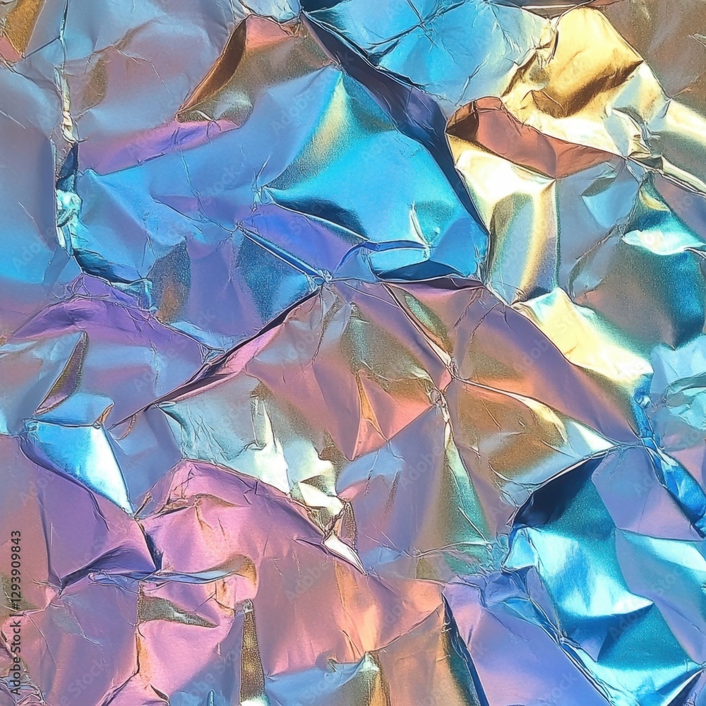 Poster iridescent foil texture with vibrant colors abstract background for creative design projects