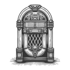 Jukebox Retro Music vector illustration