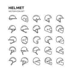 Fototapeta premium motor cyclist bike rider safety protection helmet icon set vector design illustrations