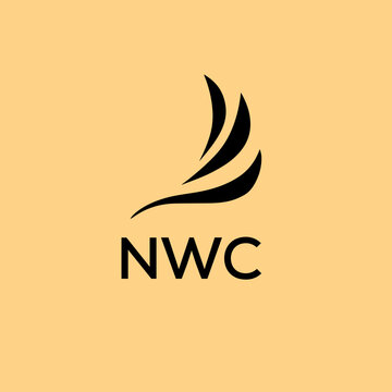 NWC  letter logo design with white background in illustrator, vector logo modern alphabet font overlap style. calligraphy designs for logo, Poster, Invitation, etc.