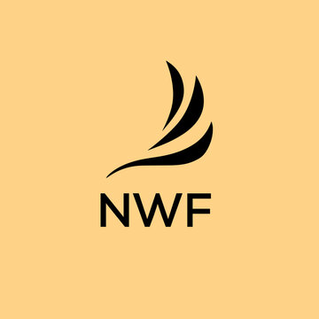 NWF letter logo design with white background in illustrator, vector logo modern alphabet font overlap style. calligraphy designs for logo, Poster, Invitation, etc.