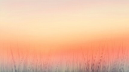 Softly Blended Sunset Hues and Gentle Grass Textures creating a soothing Background