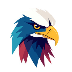 Fototapeta premium Eagle Vector Art with Vibrant Colour Illustration