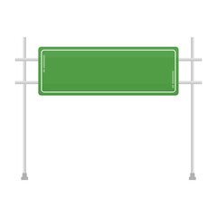 Obraz premium Directional Green Traffic Signs. Green Road Sign Illustration