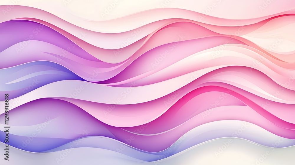 Poster abstract colorful wavy paper cut background with gradient texture and smooth lines