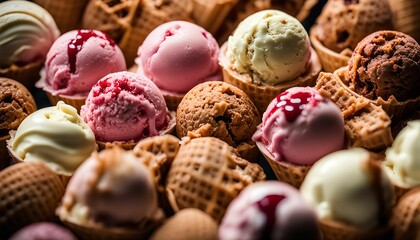 Assortment of Ice Cream Cones