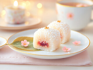  coconut sakura mochi
