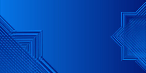 Futuristic blue corridor with arrows and columns, showcasing a digital 3D architectural design. Abstract blue vector, a potential file type. 