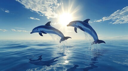 Glistening azure waves dance on a radiant blue ocean surface, where light plays upon its smooth, glossy expanse