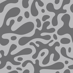 Fluid Shapes Pattern Design in Monochrome