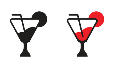 Wine glass icon logo. Great logo icon for, cafe, industry, social media, entertainment and web.