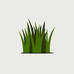 A Flat-Style Fresh green leaf on a Plain White Background