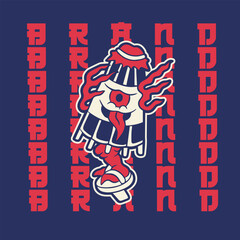 Vector image of Japanese demon Kasa-obake.	
