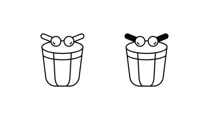 Bedug Drum icon design with white background stock illustration