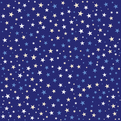Celestial Harmony, Dark Navy & Champagne Gold Star Theme with Soft White Accents