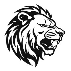 Obraz premium lion head vector illustration